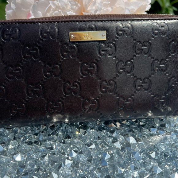 EUC GUCCISSIMA BROWN LEATHER WALLET - Picture 1 of 8
